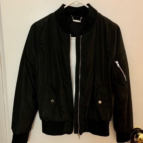 Black Bomber Jacket - Picture 5 of 6